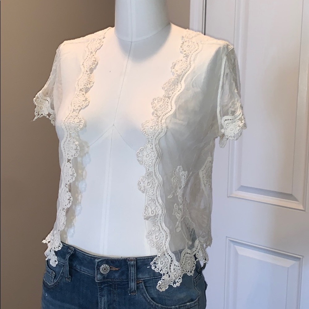NWT festival crochet crop top